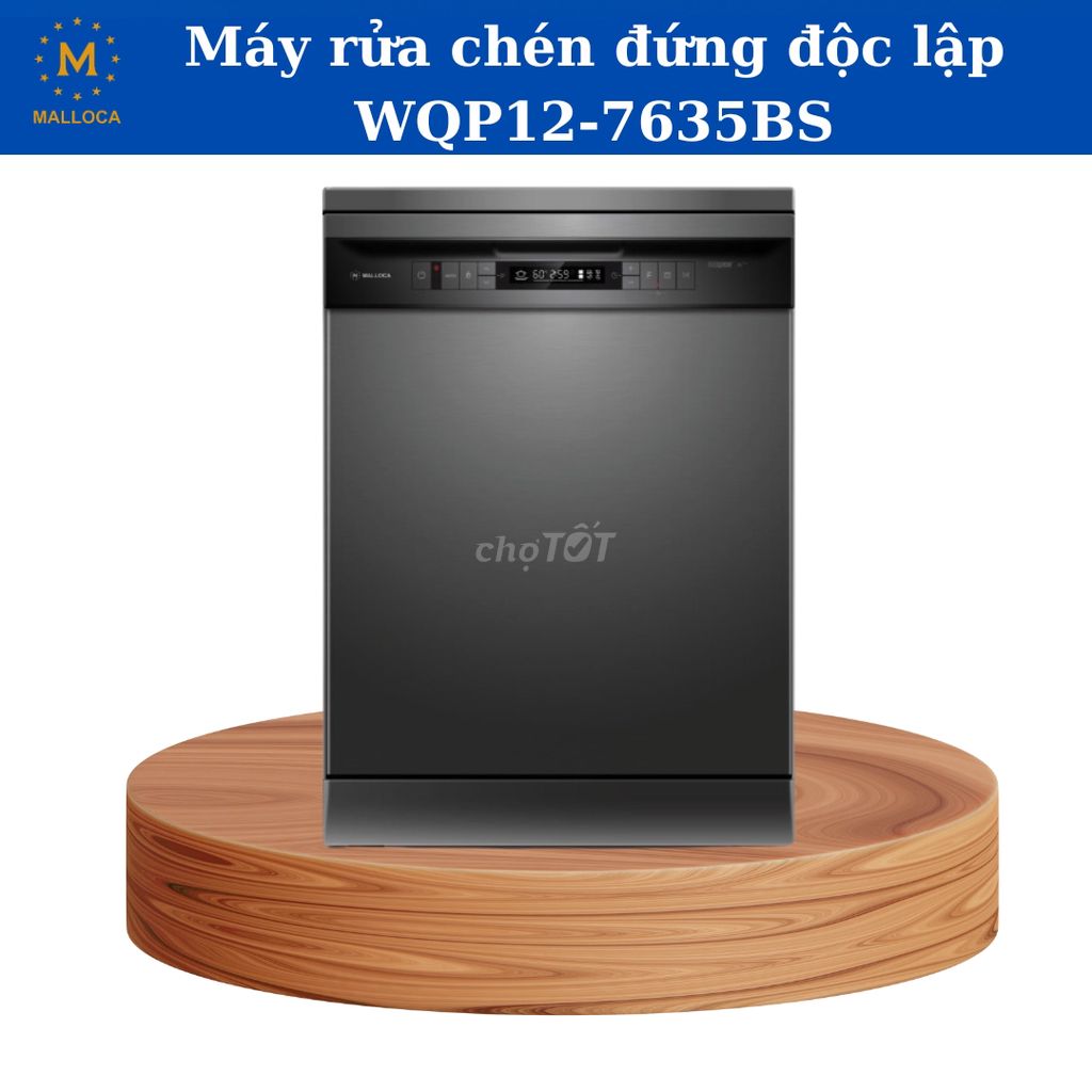 Máy rửa chén đứng độc lập WQP12-7635BS