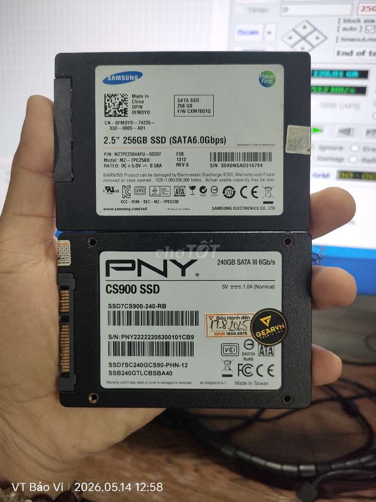 Ổ cứng SSD Samsung MZ-7PC256D 256GB 88%. Mua bán Linh kiện (RAM, Card...) tại Thành phố Sóc Trăng Sóc Trăng được đăng bởi VTBV hình 1