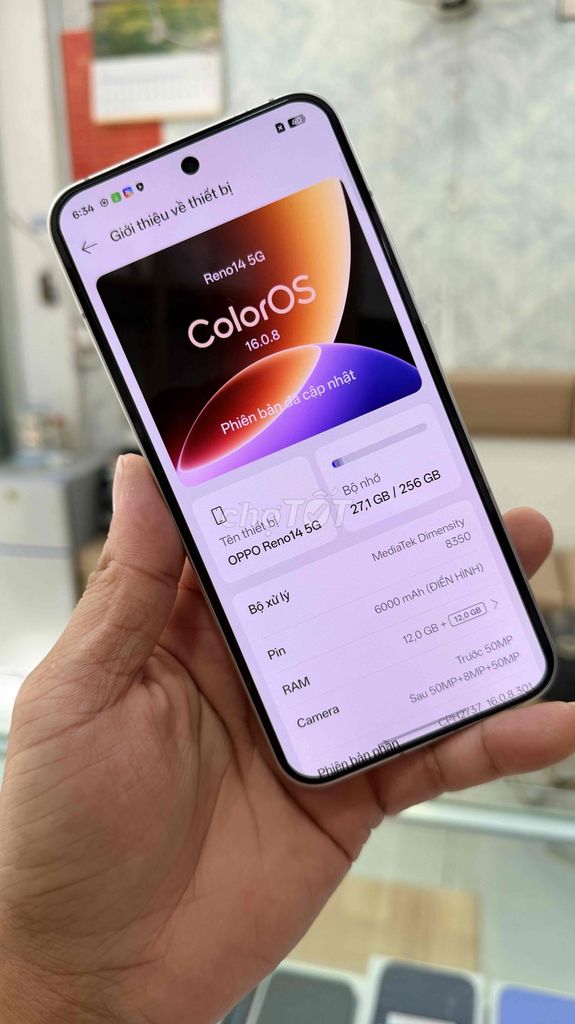 Oppo Reno 14 5G 12GB 256GB Trắng. Mua bán Điện thoại tại Quận Bình Thạnh Tp Hồ Chí Minh được đăng bởi Phan Luận hình 1