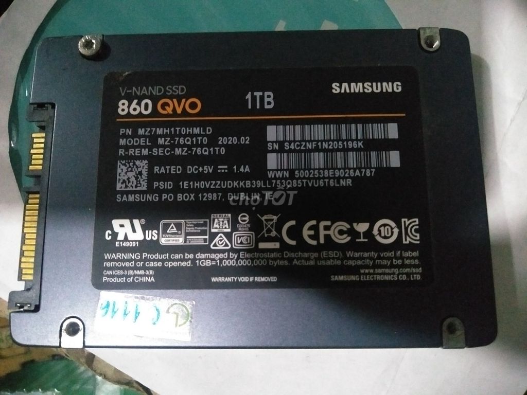 SSD Samsung 860QVO - 1TB Sata III (MZ-76Q1T0BW)