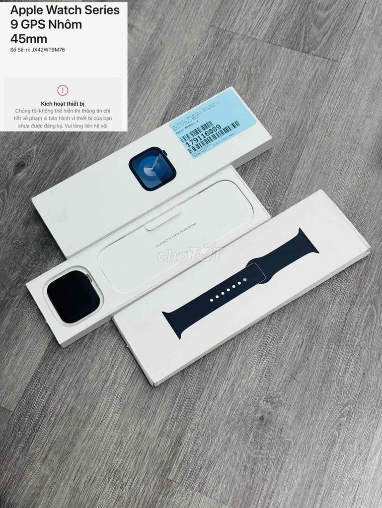 Bán Apple watch series 9 45mm Đen New chưa kích