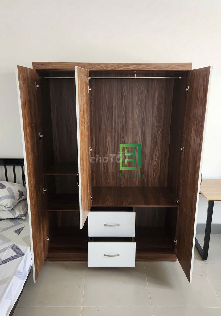 TỦ QUẦN ÁO GỖ MDF==TỦ MDF GIÁ RẺ-- TỦ GỖ==TỦ MDF. Mua bán Tủ, kệ gia đình tại Huyện Hóc Môn Tp Hồ Chí Minh được đăng bởi Nội Thất Quang Hùng TD hình 1
