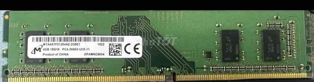 RAM Micron MTA4ATF51264AZ-2G6E1 4GB DDR4. Mua bán Linh kiện (RAM, Card...) tại Thị xã Bến Cát Bình Dương được đăng bởi Hoàng Võ hình 1