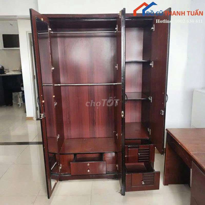 Tủ quần áo gỗ nâu đỏ hiện đại. Mua bán Tủ, kệ gia đình tại Quận Nam Từ Liêm Hà Nội được đăng bởi Tô Xuân Sao  hình 1