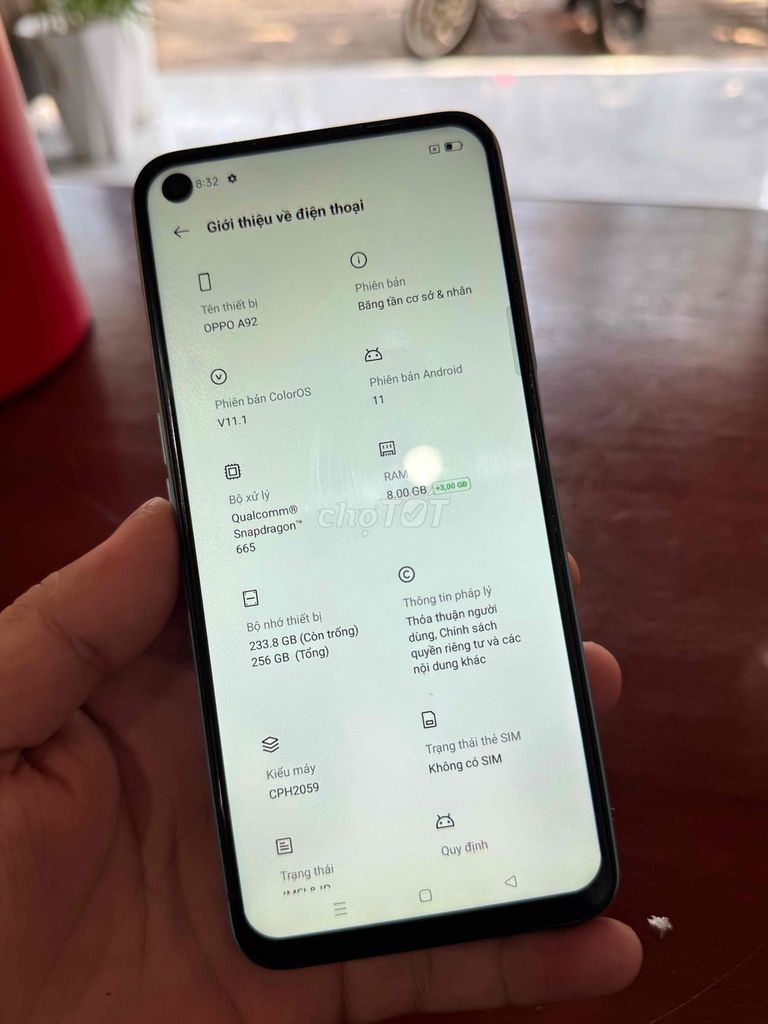 Oppo A92 8/256. Mua bán Điện thoại tại Thành phố Bà Rịa Bà Rịa - Vũng Tàu được đăng bởi Ngoc Son hình 1