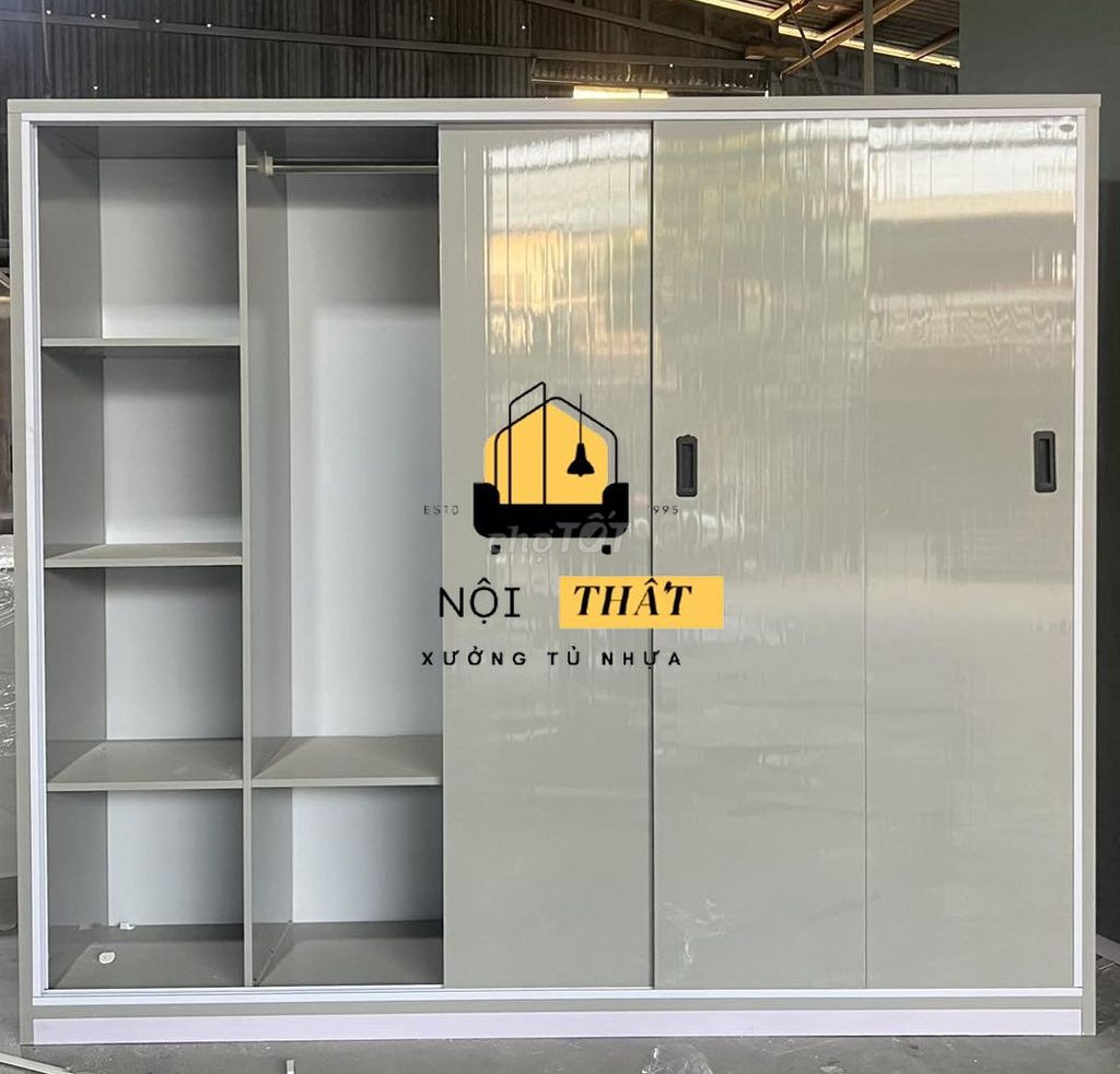 Tủ quần áo Nhựa Đài Loan Xám 1m8x1m85x45cm. Mua bán Tủ, kệ gia đình tại Thành phố Biên Hòa Đồng Nai được đăng bởi Nội thất giá xưởng hình 1