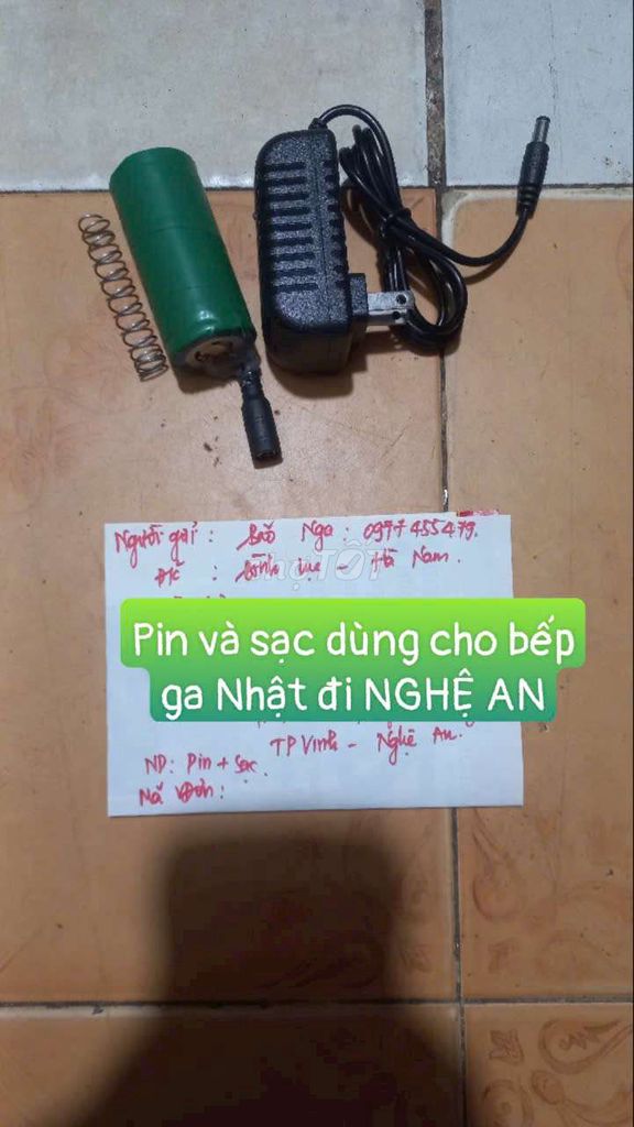 PIN và SẠC dùng cho bếp ga Nhật nội địa.