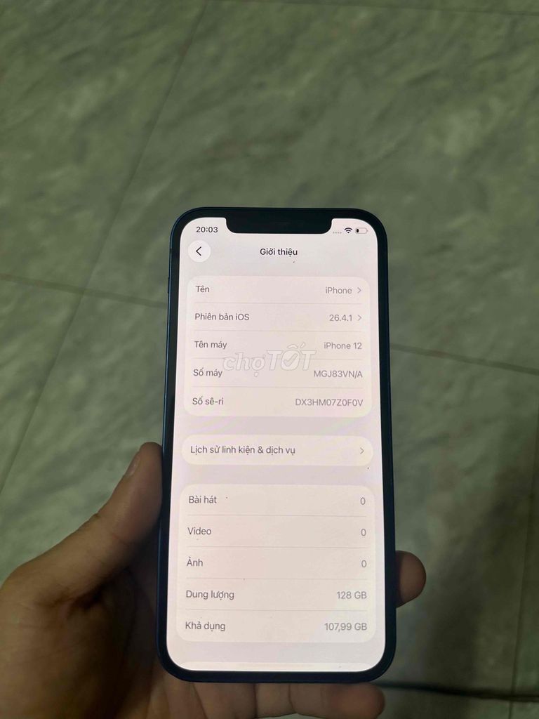 Apple iPhone 12 128GB Xanh Đã sử dụng. Mua bán Điện thoại tại Quận Nam Từ Liêm Hà Nội được đăng bởi Bao Đăng hình 1
