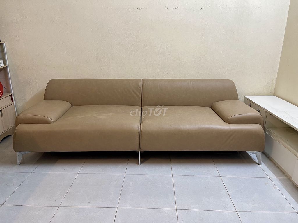 Ghế sofa da bò Nâu 2,2m. Mua bán Bàn ghế tại Quận Tây Hồ Hà Nội được đăng bởi Hoa La hình 1