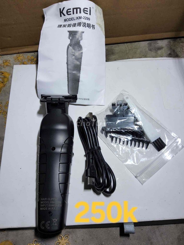 Tông đơ Kemei KM-2299 Đen. Mua bán Nội thất, đồ gia dụng khác tại Thành phố Long Xuyên An Giang được đăng bởi nguyen  hình 1