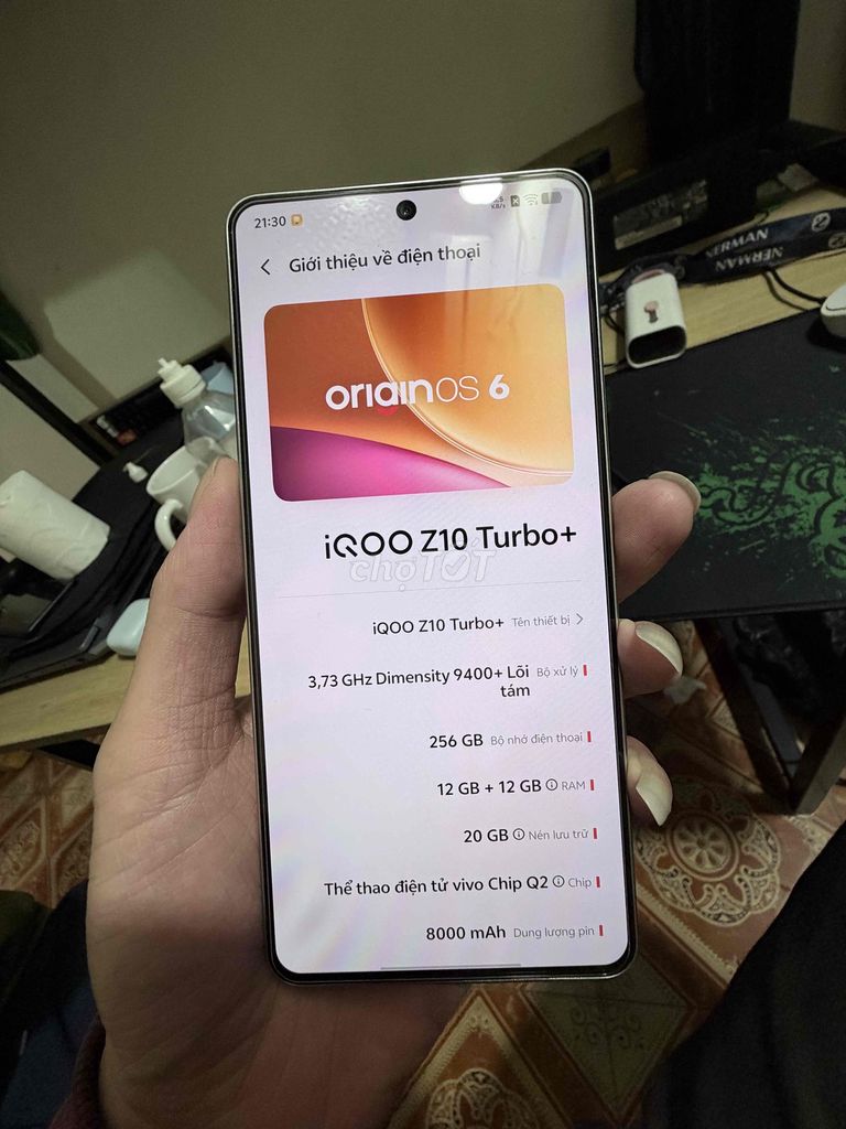 Vivo iQOO Z10 Turbo Plus Trắng 256GB. Mua bán Điện thoại tại Quận Bắc Từ Liêm Hà Nội được đăng bởi Nam Bùi hình 1