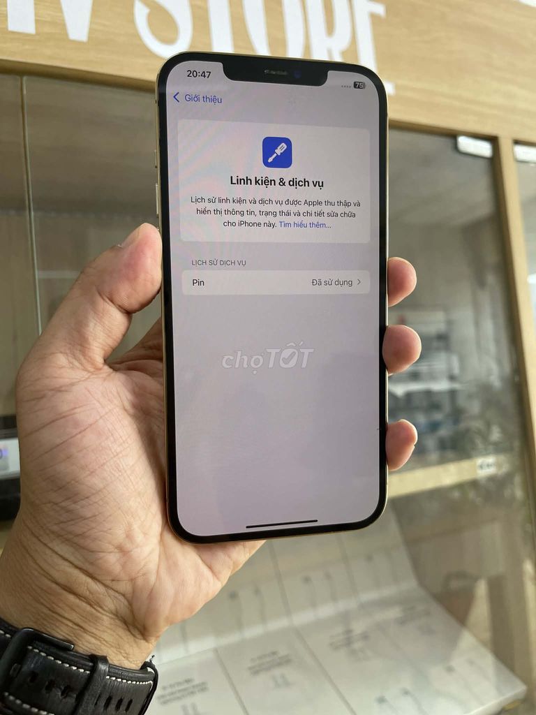 iPhone 12 Pro Max 128GB Vàng đã thay pin. Mua bán Điện thoại tại Thị xã Ba Đồn Quảng Bình được đăng bởi Hữu Vọng hình 1