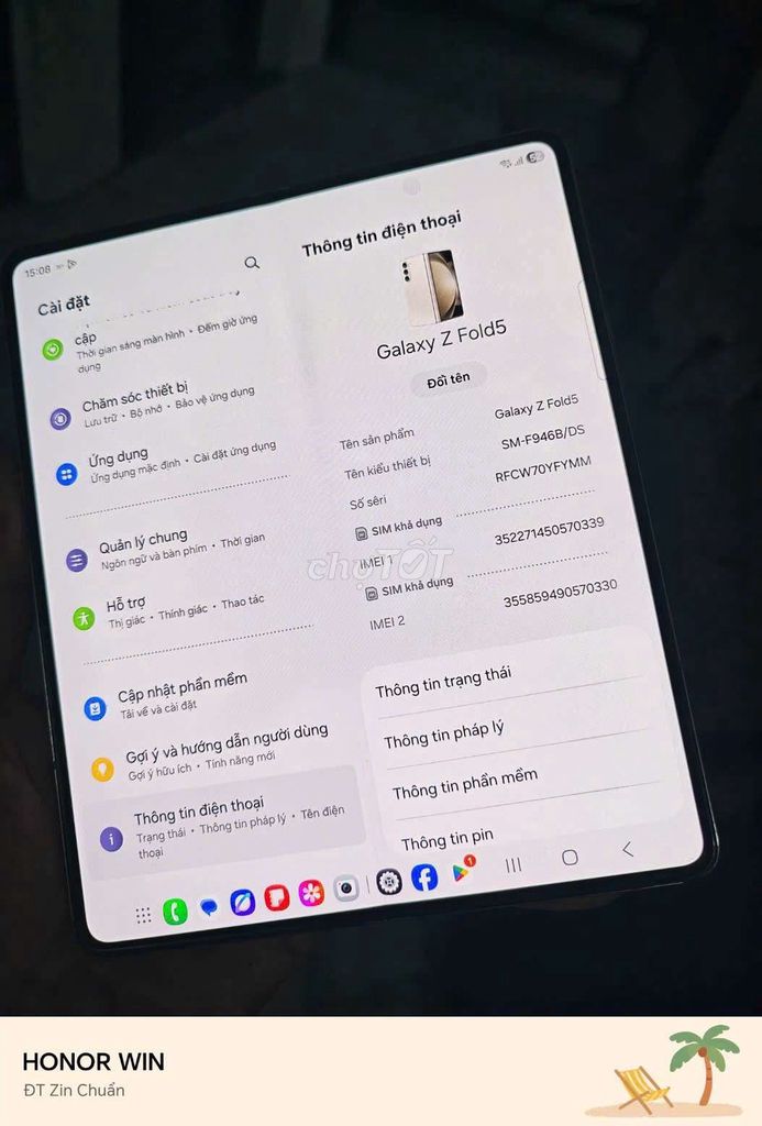 Samsung Galaxy Z Fold5 512GB Bạc. Mua bán Điện thoại tại Quận 10 Tp Hồ Chí Minh được đăng bởi Samurai hình 1