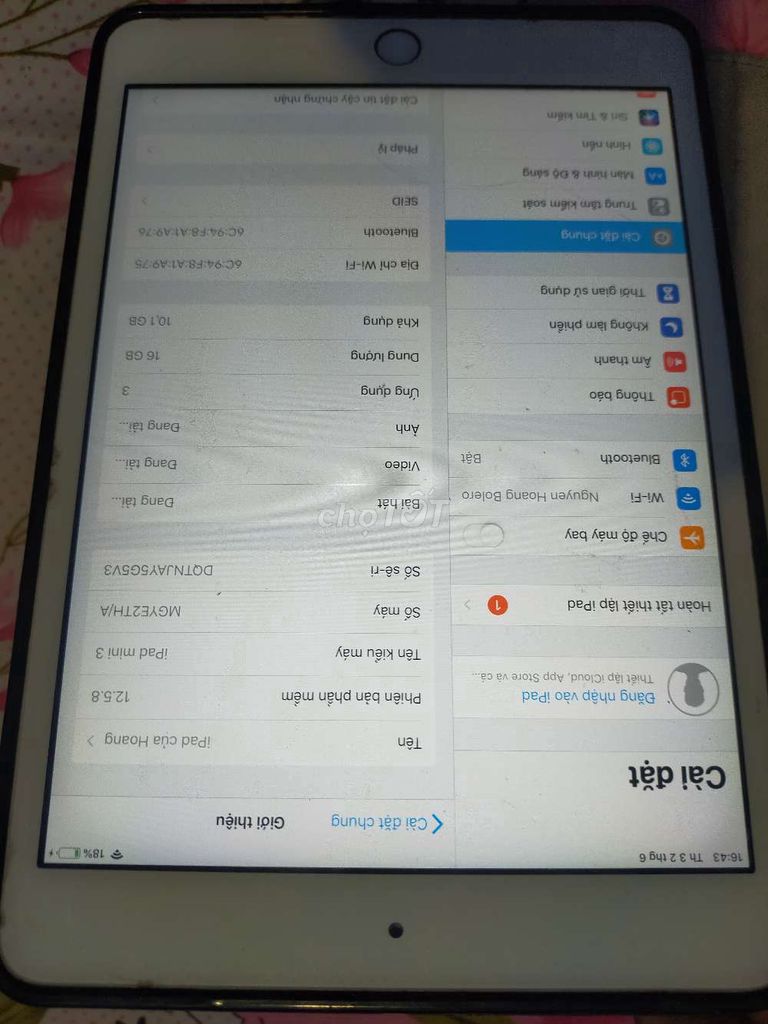 Apple iPad mini 3 16GB Trắng. Mua bán Máy tính bảng tại Quận Bình Tân Tp Hồ Chí Minh được đăng bởi nguyễn hoàng hình 1