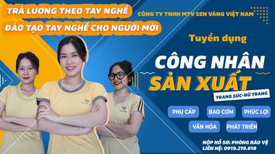 Tuyển 30 Công nhân sản xuất Trang sức tại Thủ Đức