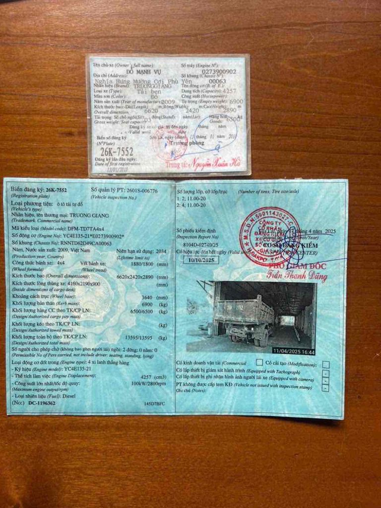 Cần bán xe Trường Giang đời 2009. Mua bán Xe tải, xe ben tại Thị xã An Khê Gia Lai được đăng bởi Hoài Đặng hình 6