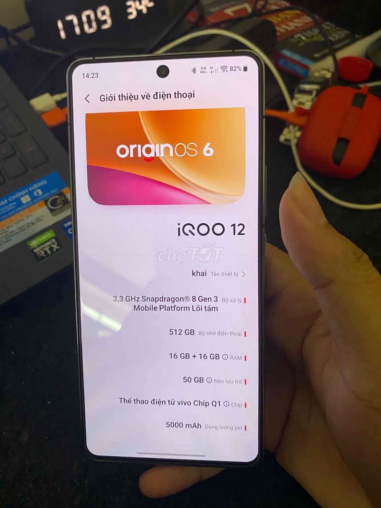 iQOO 12 16GB/512GB Đen. Mua bán Điện thoại tại Quận Thanh Xuân Hà Nội được đăng bởi bui huy hình 1