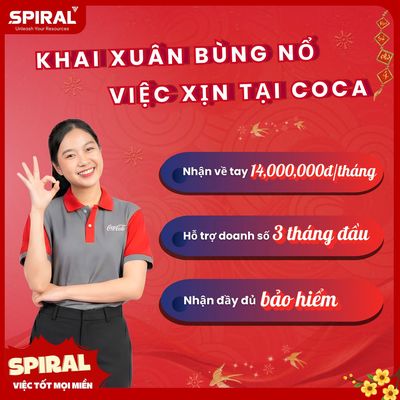 🎯[HOÀ BÌNH] NHÂN VIÊN SALE THỊ TRƯỜNG - COCA COLA