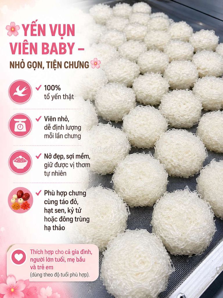 Yến vụn viên Baby. Mua bán Đồ ăn, thực phẩm và các loại khác tại Huyện Bình Chánh Tp Hồ Chí Minh được đăng bởi HỒNG ÂN YẾN hình 1