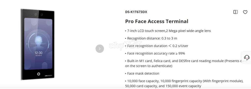 Hikvision DS-K1T673DX Đen 7 inch Nhận diện khuôn m. Mua bán Đồ dùng văn phòng tại Quận Tây Hồ Hà Nội được đăng bởi Nguyễn hao  hình 1