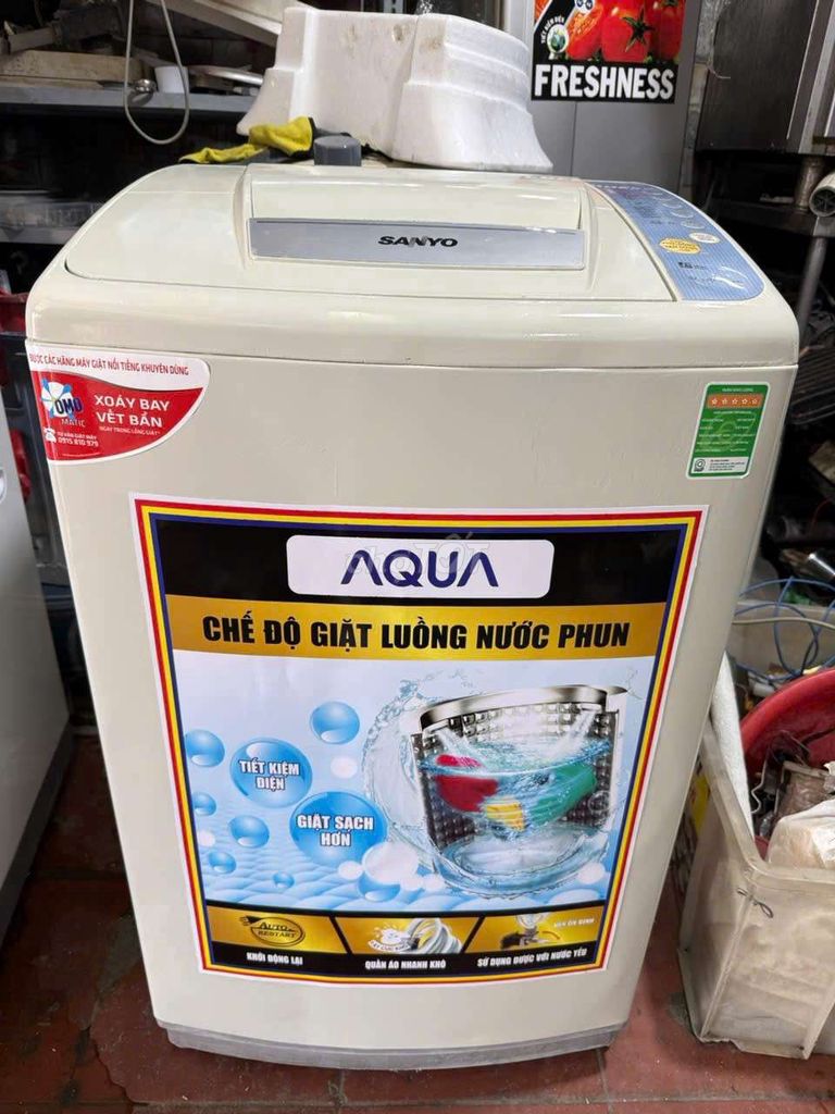 Máy giặt Sanyo 7kg cửa trên tiết kiệm điện. Mua bán Máy giặt tại Quận 7 Tp Hồ Chí Minh được đăng bởi Điện Lạnh Giá Tốt  hình 1