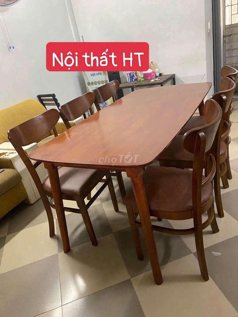 Bộ bàn ghế ăn gỗ cao su 4 ghế. Mua bán Bàn ghế tại Quận Cẩm Lệ Đà Nẵng được đăng bởi Nội Thất Thư Hiệp hình 1