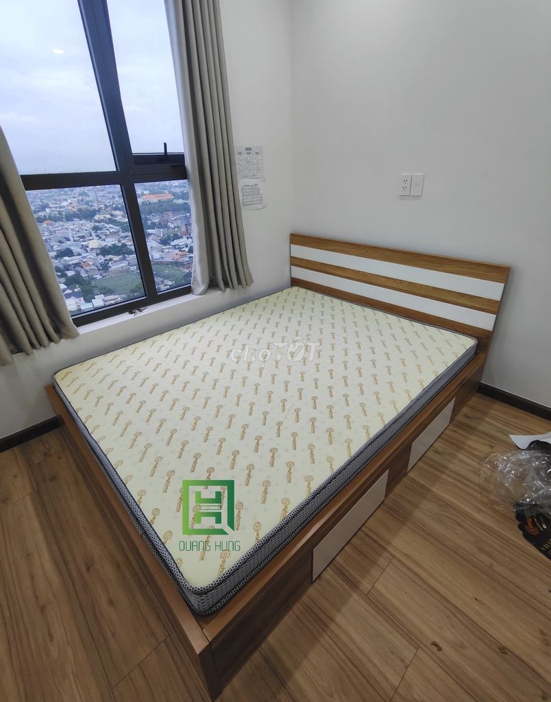 GIƯỜNG NGỦ GỖ MDF GIÁ RẺ- GIƯỜNG NGỦ- GIƯỜNG. Mua bán Giường, chăn ga gối nệm tại Huyện Bình Chánh Tp Hồ Chí Minh được đăng bởi Nội Thất Quang Hùng TD hình 1