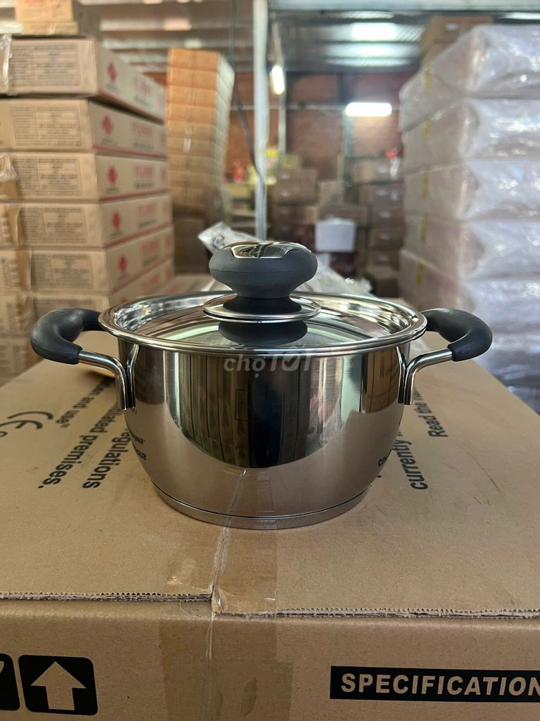 Nồi inox 3 đáy quai silicone 16cm Fivestar N16-3DC. Mua bán Dụng cụ nhà bếp tại Quận 12 Tp Hồ Chí Minh được đăng bởi Kho gia dụng HCM hình 1