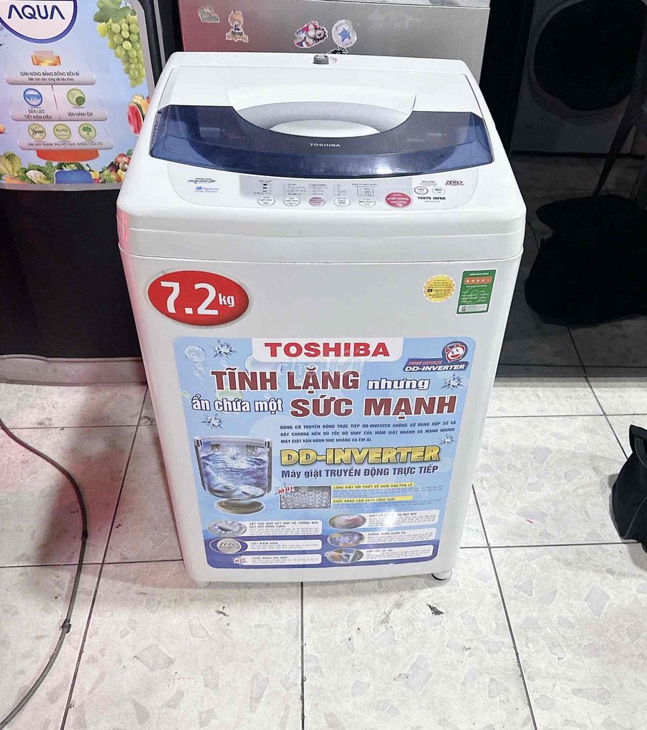 thanh lý máy giặt Toshiba 7,2kg, vắt êm, bền