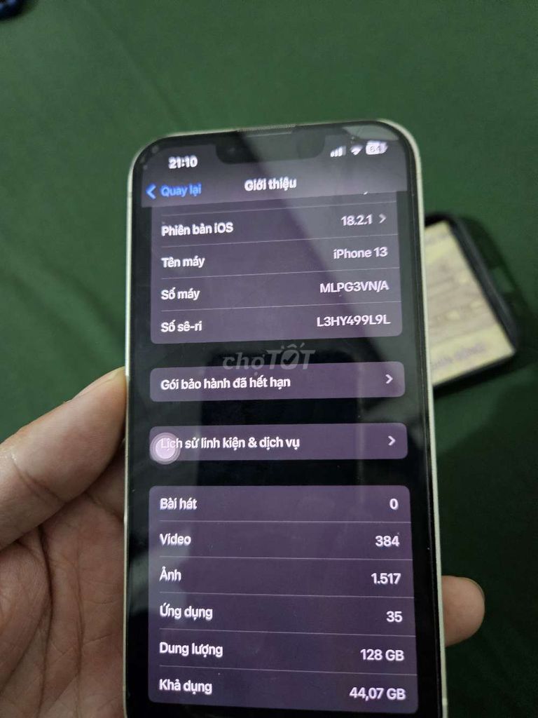 Apple iPhone 13 128GB Trắng. Mua bán Điện thoại tại Huyện Nho Quan Ninh Bình được đăng bởi Linh hình 1