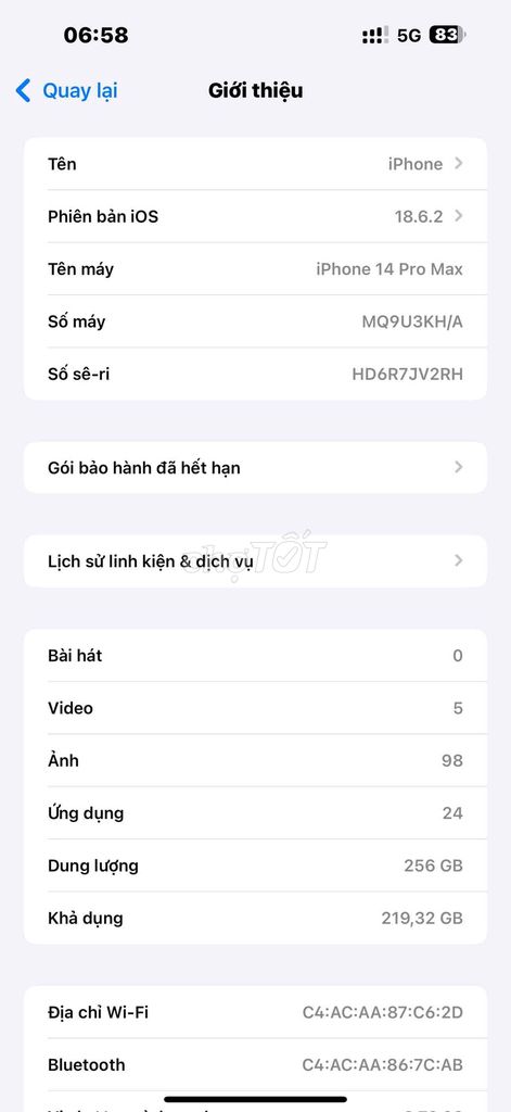 iPhone 14 Pro Max 256GB Đốm màn. Mua bán Điện thoại tại Huyện Thiệu Hóa Thanh Hóa được đăng bởi huy huy hình 1