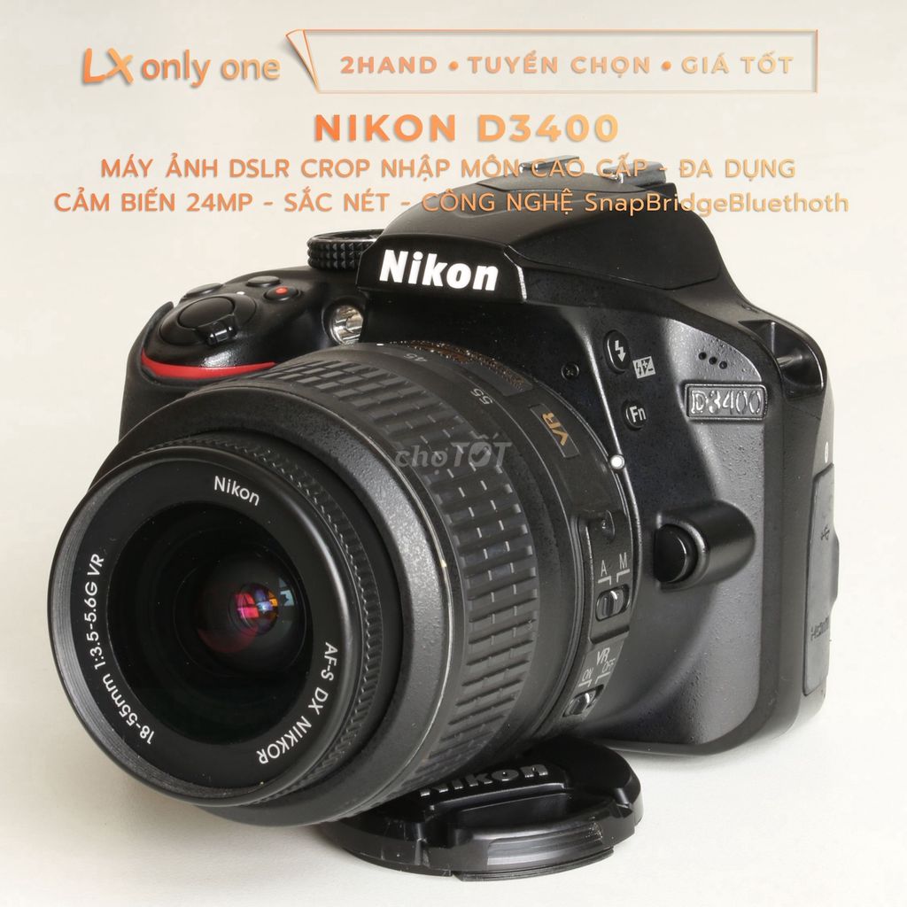 [ Người mới ] Máy Ảnh NIKON D3400 + Lens 18-55 VR. Mua bán Máy ảnh, Máy quay tại Quận Bình Tân Tp Hồ Chí Minh được đăng bởi Trust Only hình 1