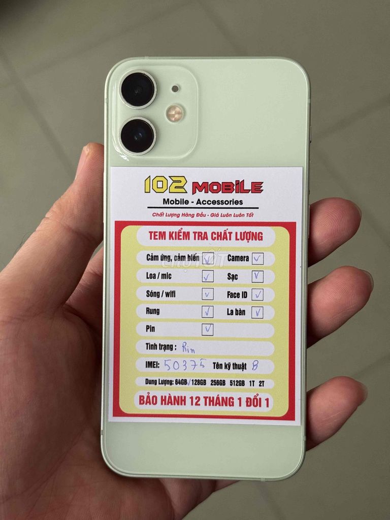 iPhone 12 Mini 64GB Xanh Lá máy đẹp keng chuẩn zin. Mua bán Điện thoại tại Thành phố Buôn Ma Thuột Đắk Lắk được đăng bởi Nguyễn Hoàng hình 1