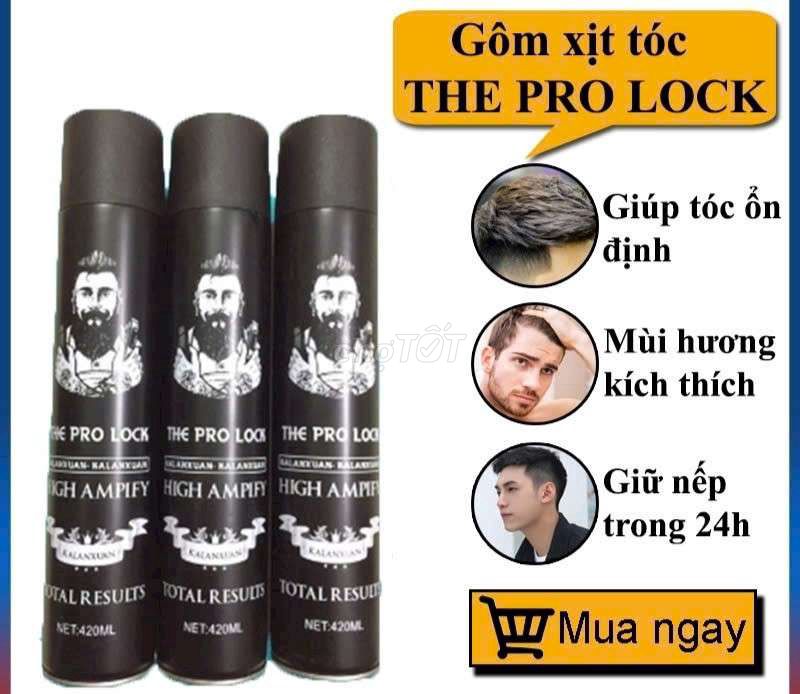 Gôm xịt tóc THE PRO LOCK Nam 420ml. Mua bán Phụ kiện thời trang khác tại Quận Thốt Nốt Cần Thơ được đăng bởi Phụ Kiện Rẻ Bèo Cần Thơ hình 1