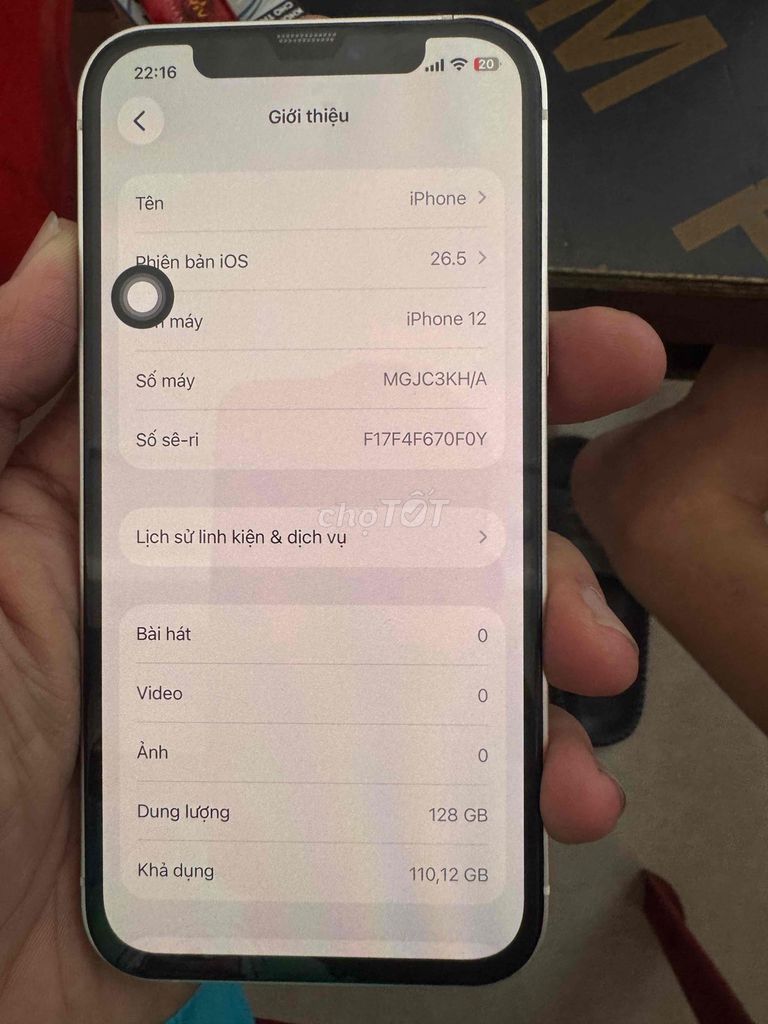 Apple iPhone 12 128GB Trắng Mới. Mua bán Điện thoại tại Quận Liên Chiểu Đà Nẵng được đăng bởi Bách Đạt hình 1