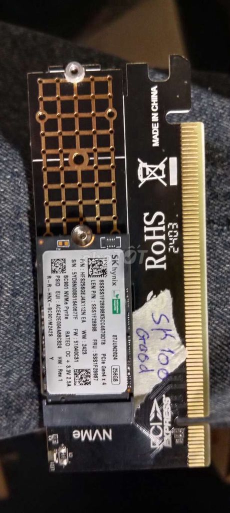 Ổ cứng SSD SK Hynix 256GB NVMe Như mới. Mua bán Linh kiện (RAM, Card...) tại Quận Thanh Khê Đà Nẵng được đăng bởi văn duy hình 1
