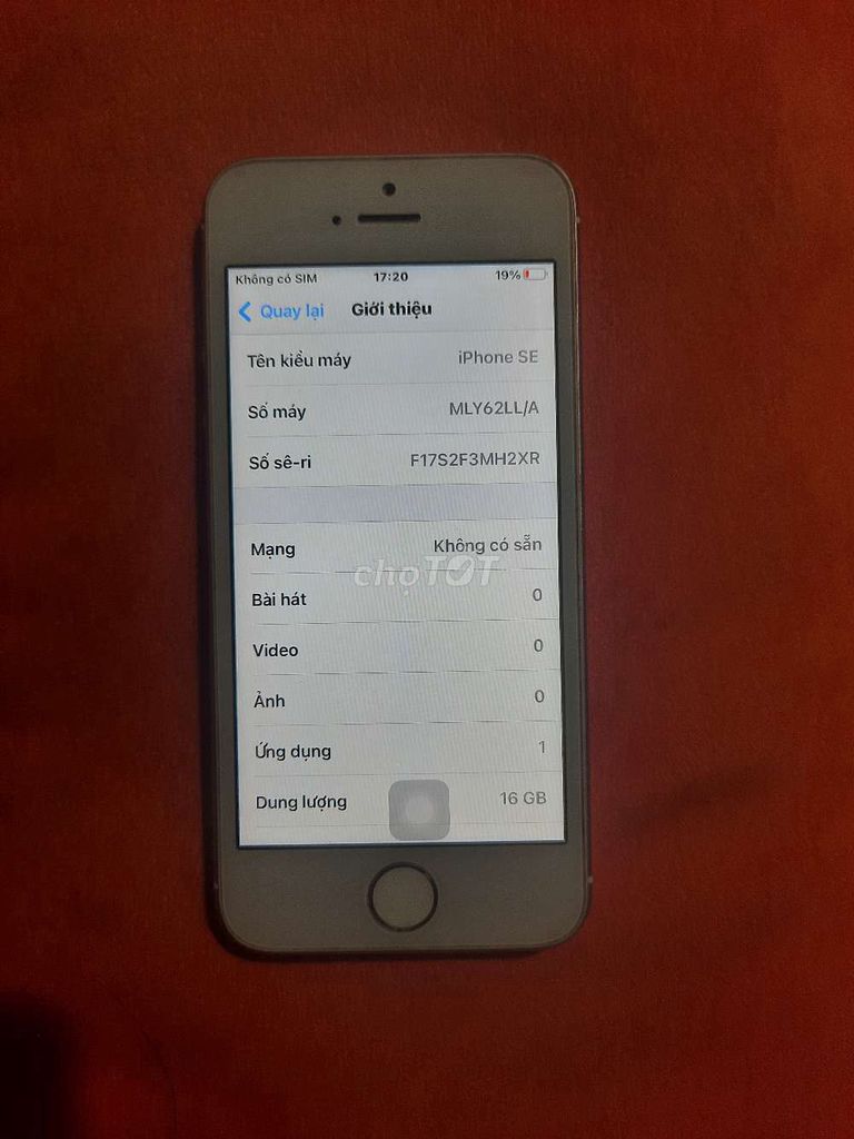 iPhone SE 16GB Vàng hồng. Mua bán Điện thoại tại Thành phố Biên Hòa Đồng Nai được đăng bởi Lehoang Minhphu hình 1