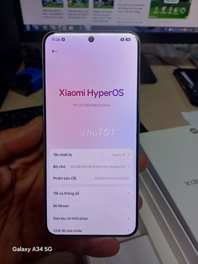 Xiaomi Mi 15 256GB Bạc. Mua bán Điện thoại tại Quận Hai Bà Trưng Hà Nội được đăng bởi Quốc Bảo hình 1