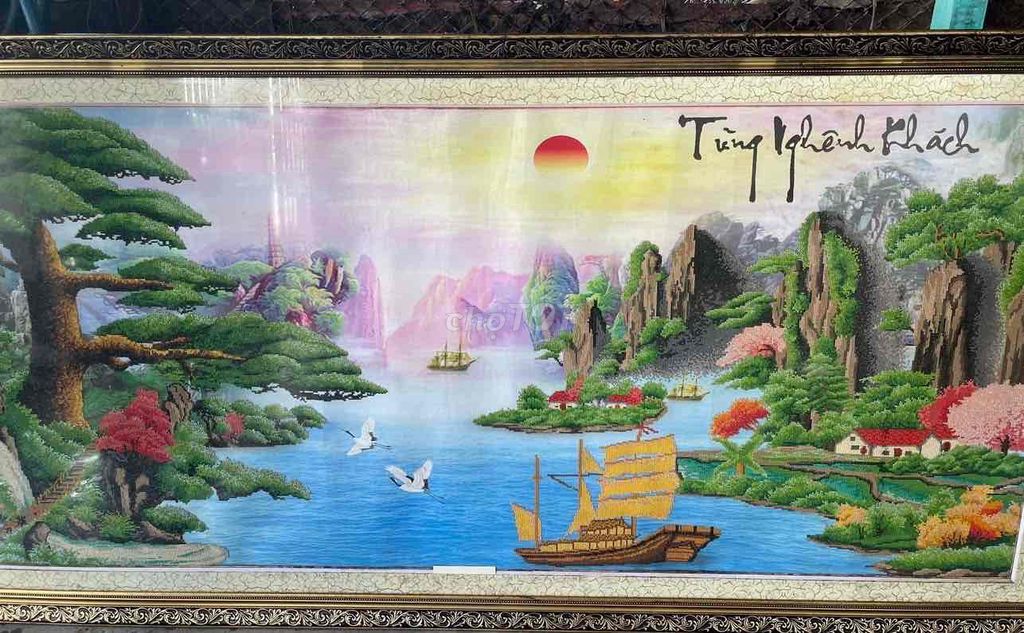 Tranh thêu Mã Đáo Thành Công 190x70.5cm. Mua bán Nội thất, đồ gia dụng khác tại Thành phố Rạch Giá Kiên Giang được đăng bởi Bình Chu hình 1
