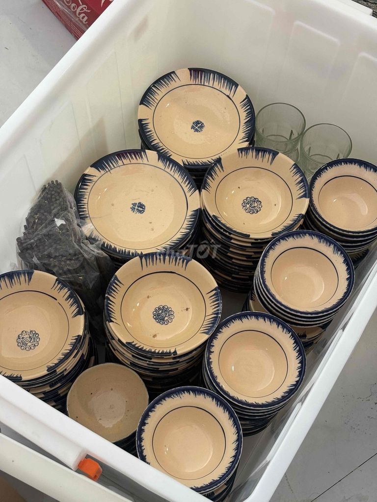 Set bát đĩa gốm hoạ tiết xưa. Mua bán Dụng cụ nhà bếp tại Huyện Nhà Bè Tp Hồ Chí Minh được đăng bởi Trịnh Tố Minh hình 1