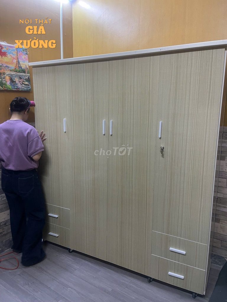 Tủ quần áo nhựa 4 cánh -ĐỰNG QUẦN ÁO MỚI GIÁ TỐT. Mua bán Tủ, kệ gia đình tại Quận 1 Tp Hồ Chí Minh được đăng bởi Nội thất giá xưởng TL hình 1