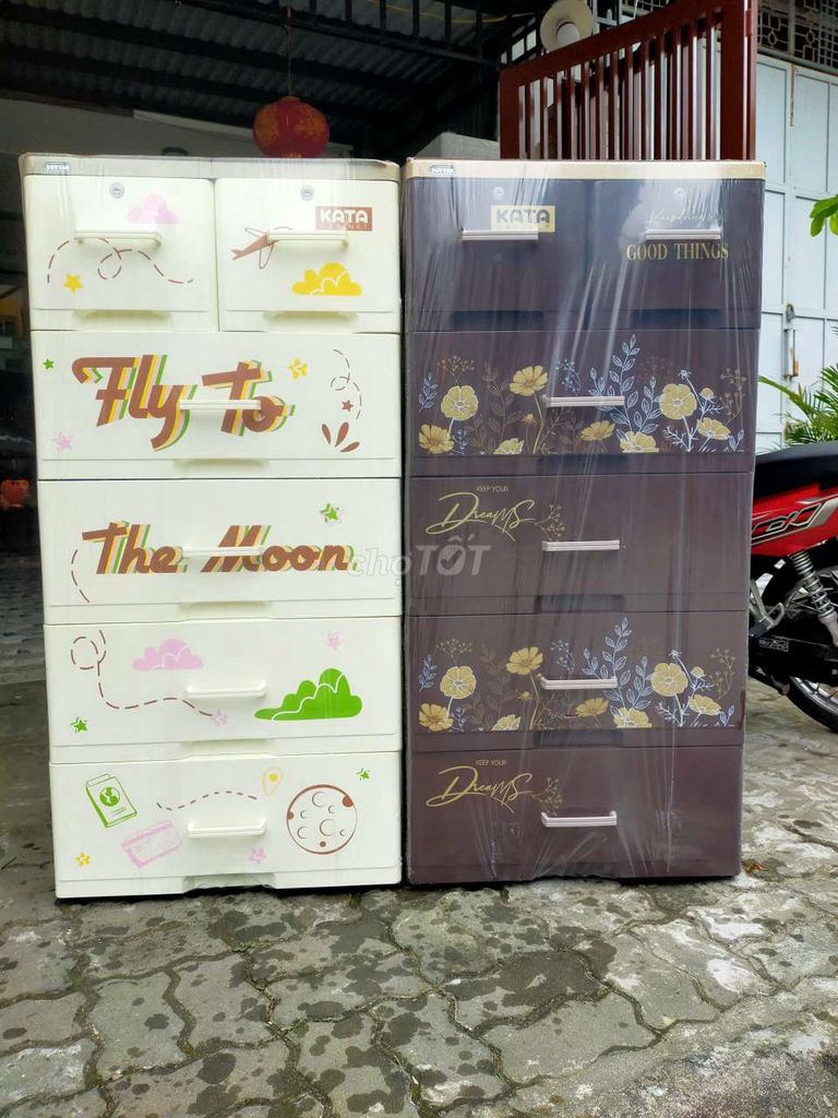Tủ nhựa Kata Nâu, Kem 1m25x60cm. Mua bán Tủ, kệ gia đình tại Quận Hải Châu Đà Nẵng được đăng bởi UY TÍN hình 1