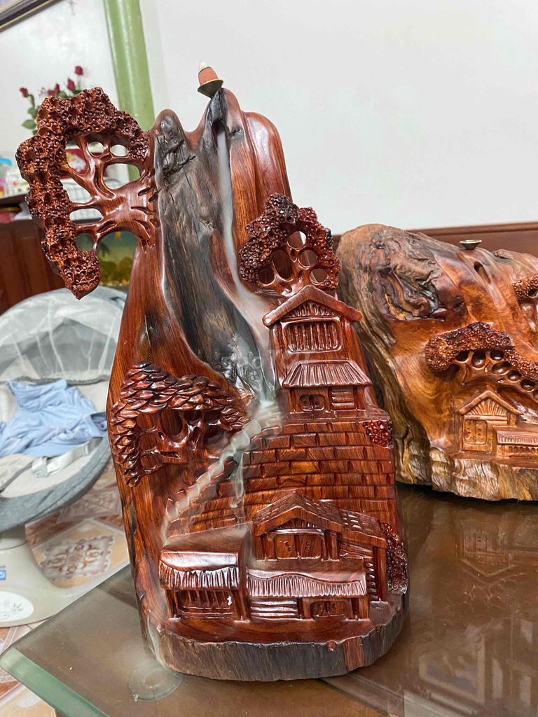 Tiểu cảnh xông trầm Gỗ thịt Nâu. Mua bán Cây cảnh, đồ trang trí tại Huyện Đông Anh Hà Nội được đăng bởi Đức Hậu hình 1