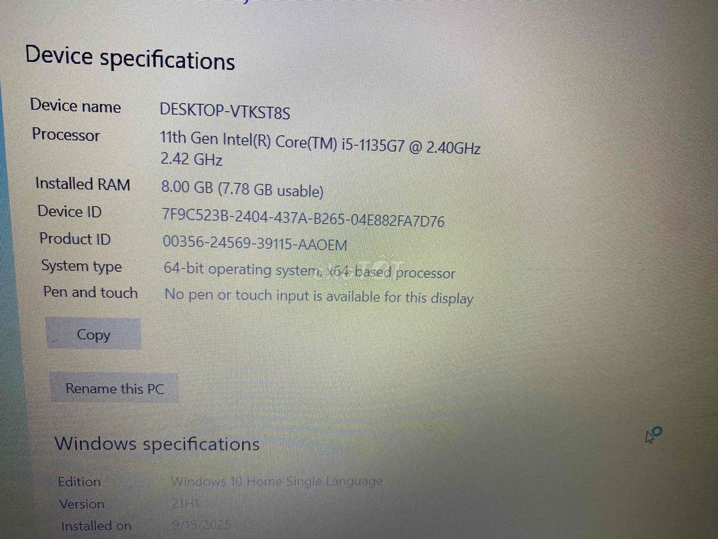 Laptop Acer Aspire A315-58 i5-1135G7 8GB. Mua bán Laptop tại Quận Bình Tân Tp Hồ Chí Minh được đăng bởi nguyễn tấn bình hình 3