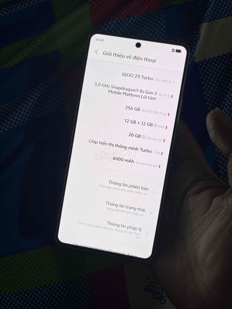 iQOO Z9 Turbo 256GB Trắng. Mua bán Điện thoại tại Huyện Hóc Môn Tp Hồ Chí Minh được đăng bởi Tuấn Đồ Dõm hình 1