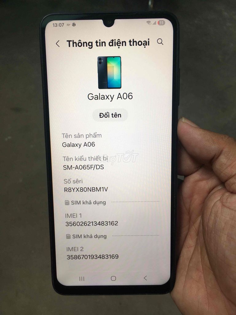 Samsung Galaxy A06 128GB Xanh đen 6GB. Mua bán Điện thoại tại Quận Ô Môn Cần Thơ được đăng bởi Trọng Đông hình 1
