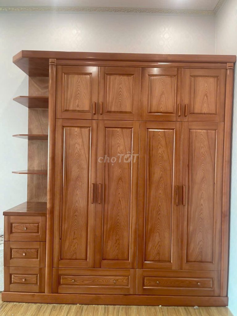 Tủ quần áo gỗ xoan đào có tầng. Mua bán Tủ, kệ gia đình tại Quận Liên Chiểu Đà Nẵng được đăng bởi Salon gỗ Hoa Hùng hình 1