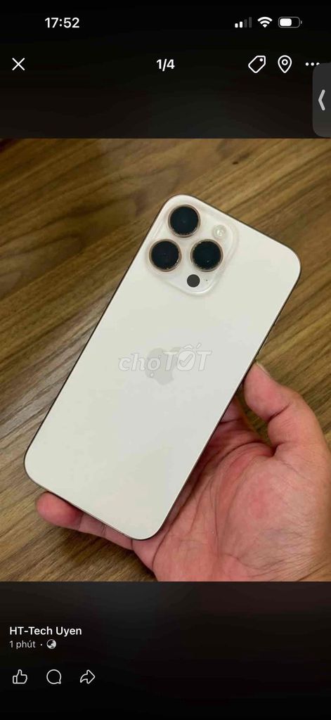 Apple iPhone 16 Pro Max 256GB 98%. Mua bán Điện thoại tại Thành phố Biên Hòa Đồng Nai được đăng bởi Uyên Phạm hình 1