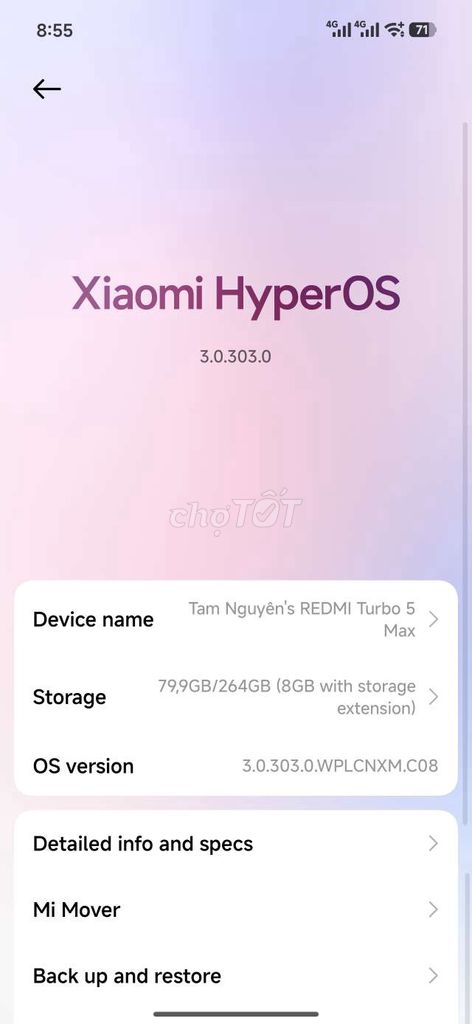 Xiaomi Redmi Turbo 5 Max 264GB. Mua bán Điện thoại tại Quận Cái Răng Cần Thơ được đăng bởi Nguyen hình 1