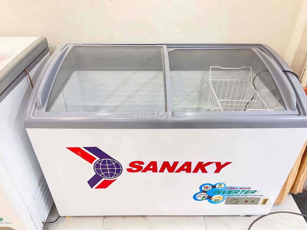 🎉🎉Tủ đông SANAKY 400L INVETER kính trong cửa lùa m